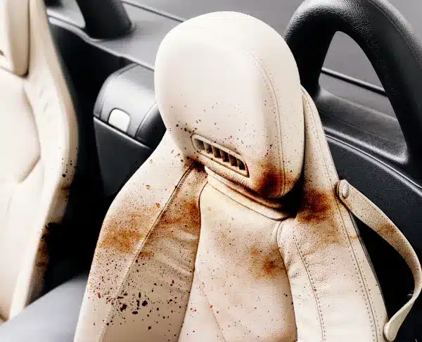 rengöra skinnsäten bil Malmö bilvård interiör
